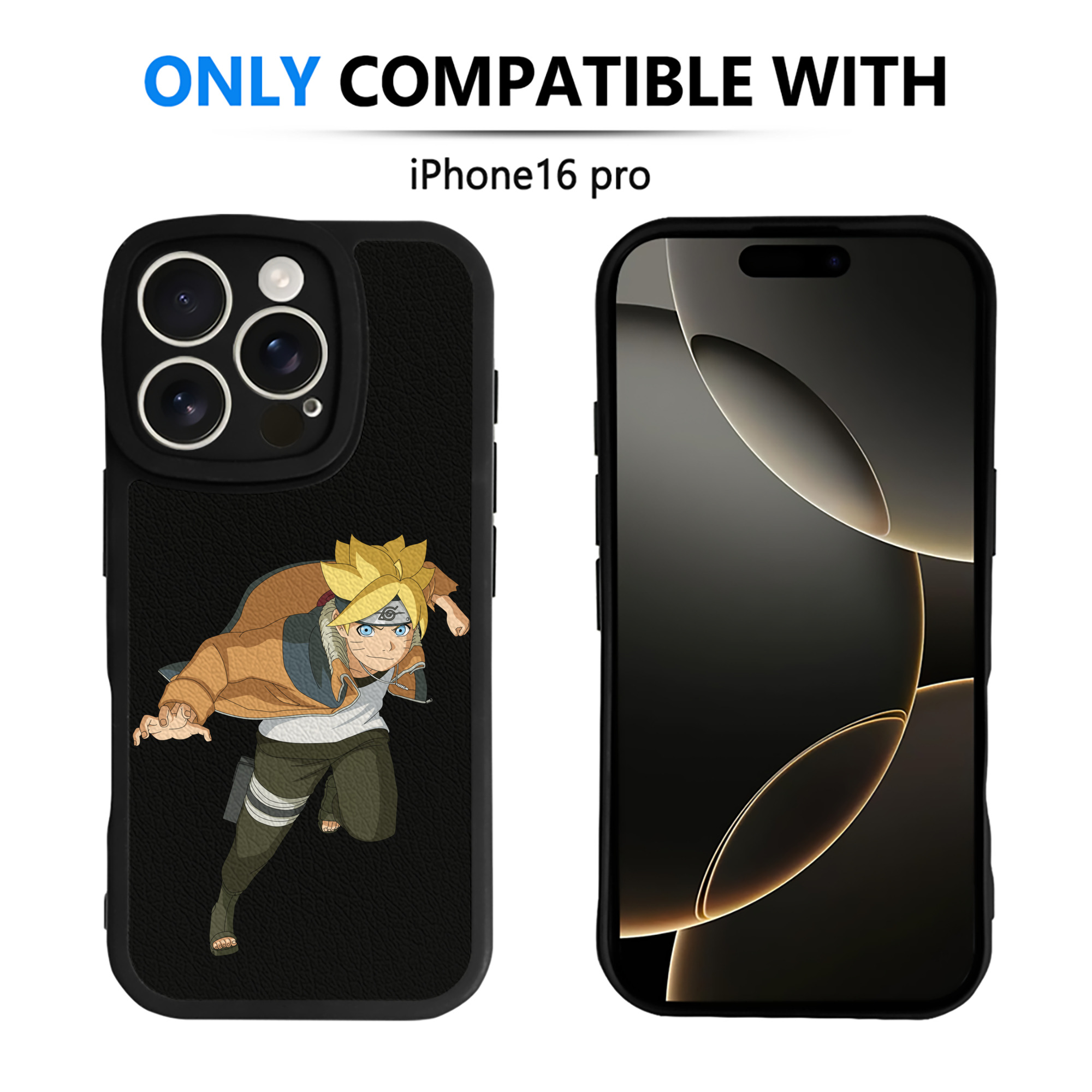 （画像用） NARUTO -ナルト- うずまき ナルト Uzumaki Naruto 【iPhone 16シリーズ対応】シリコンスマホケース（レザー調） 材質：シリコン